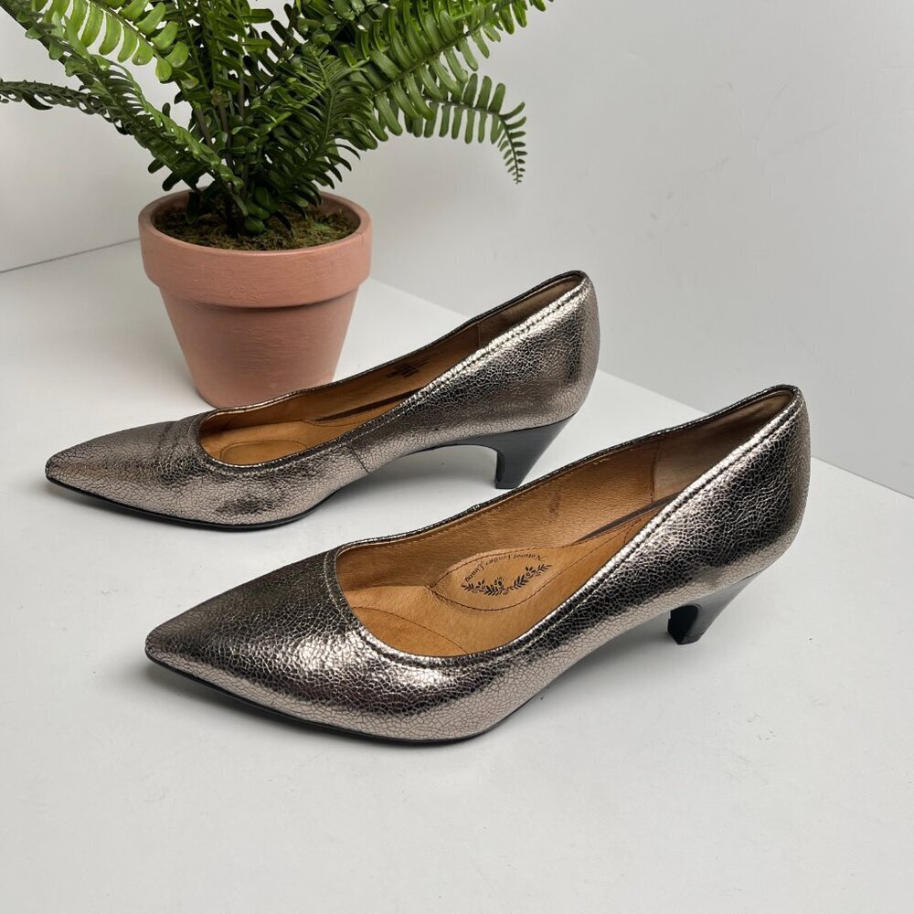 Sofft Brand woman heels.Size‎ 9.5M Leather Silver Gray - Picture 4 of 10